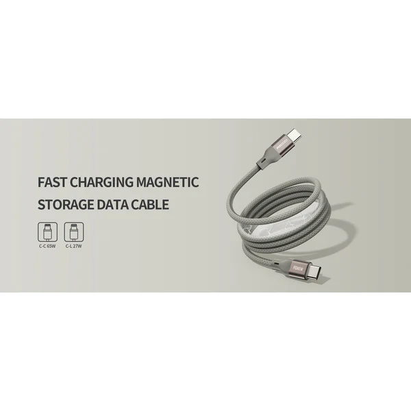 Recci Fast Charging Magnetic Cable Type-C TO Type-C 65W