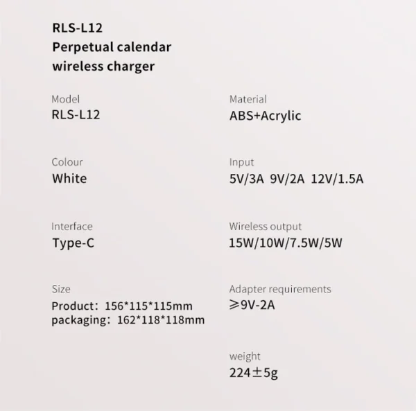 Recci 3 In 1 Alarm Wireless Charger With Lamp