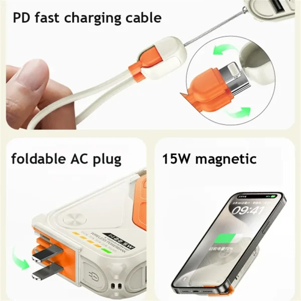 VEAN 22.5W Built-In Cable 10000mAh Multi-Functional Power Bank