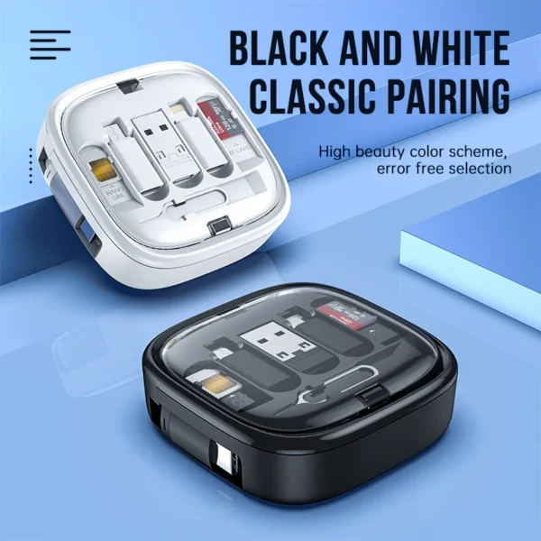 VFAN X21 Fast Charging Cable with Storage Case 8 in 1
