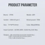 VFAN US11 ULTRA-THIN FAST Charger 33W