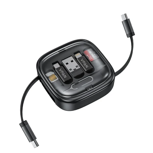 VFAN X21 Fast Charging Cable with Storage Case 8 in 1