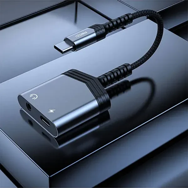 Recci 2-in-1 Type-C Charging & Audio Aux Audio Adapter