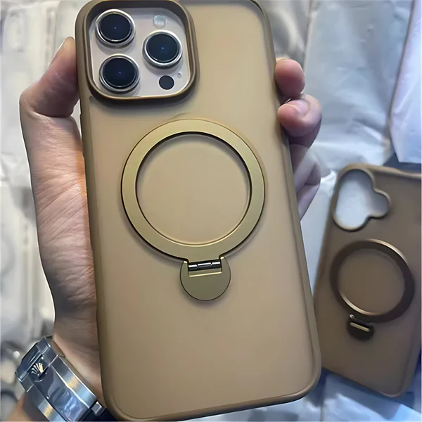 NJOYNY Magnetic Adjustable KickStand Ring Case