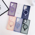 Clear Magnetic Case With Ring Stand for Samsung