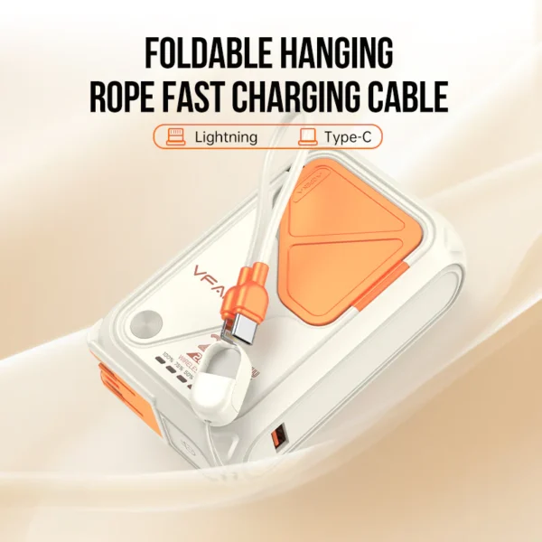 VEAN 22.5W Built-In Cable 10000mAh Multi-Functional Power Bank
