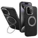Leather Magnetic Phone Case with Rotating Holder