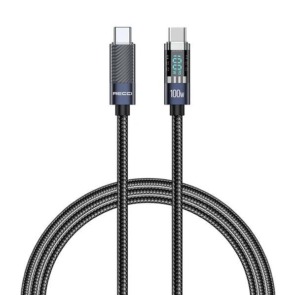 Recci Crystal Dual Type-C Cable PD 100W  1.2m
