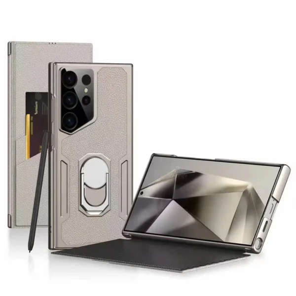Armor Flip Leather Phone Case for Samsung