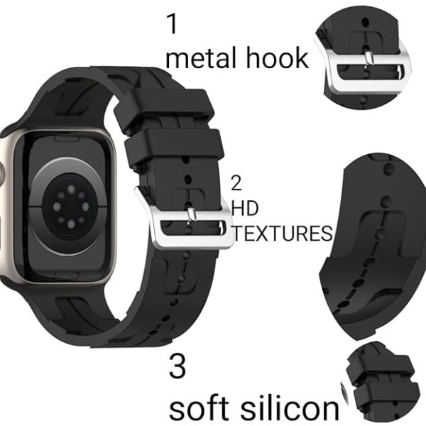 Silicone Ladder Buckle Band for Apple Watch