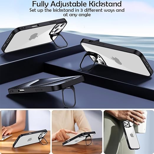 Transparent colourful frameless case with camera lens protection