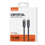 Recci Crystal Dual Type-C Cable PD 100W  1.2m