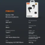Recci Warrior ANC Wireless Bluetooth 5.3 In-Ear Earbuds