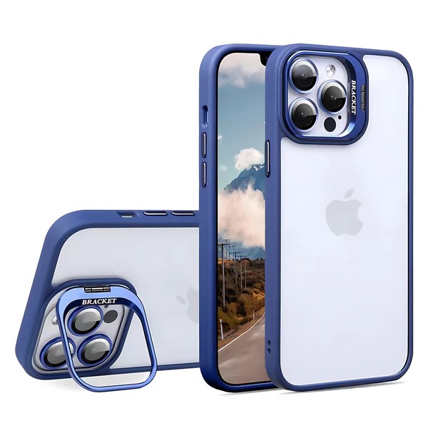 Transparent colourful frameless case with camera lens protection
