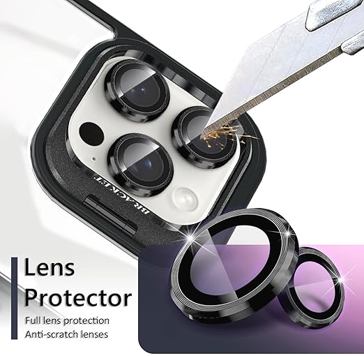 Transparent colourful frameless case with camera lens protection