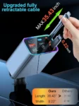 SUPER ZT03 FLASH CHARGE Retractable Car Charger 146W 4-in-1
