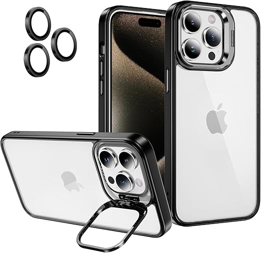 Transparent colourful frameless case with camera lens protection
