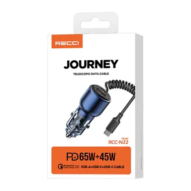 Recci Car Charger Journey Fast Charging 110W