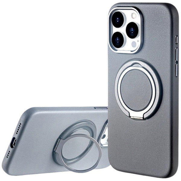 Leather Magnetic Phone Case with Rotating Holder