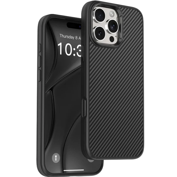 Smooth & Sleek Finish Soft Carbon Textured Case