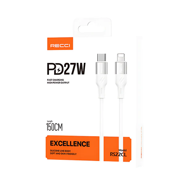 Recci Excellence Type-C To Lightning Cable 27W 1.5m