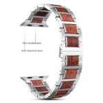 Stainless Steel with Wood Watch Band