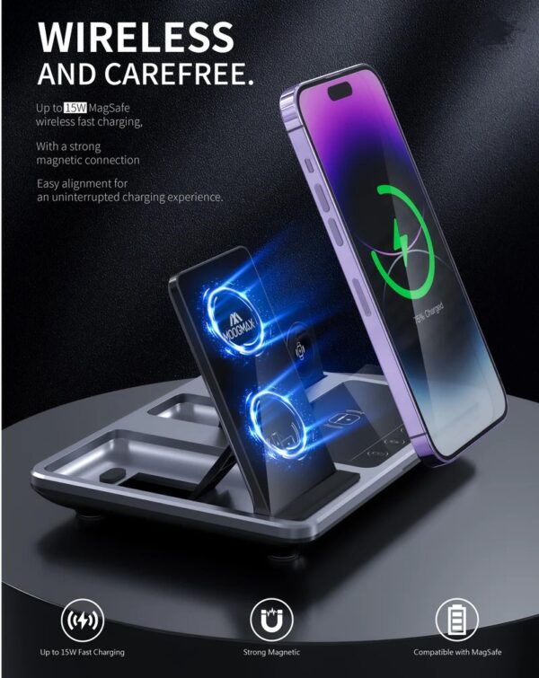 3×1 DeskTop Wireless Charger