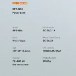 Recci Burton 4 Ports Power Bank 10000 mAh