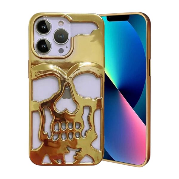 Luxury Plating Skull Phone Case