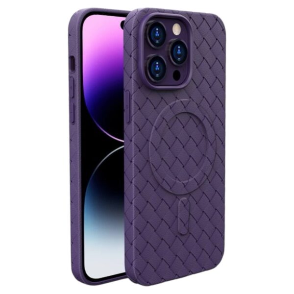 premium leather ribbed magesafe case