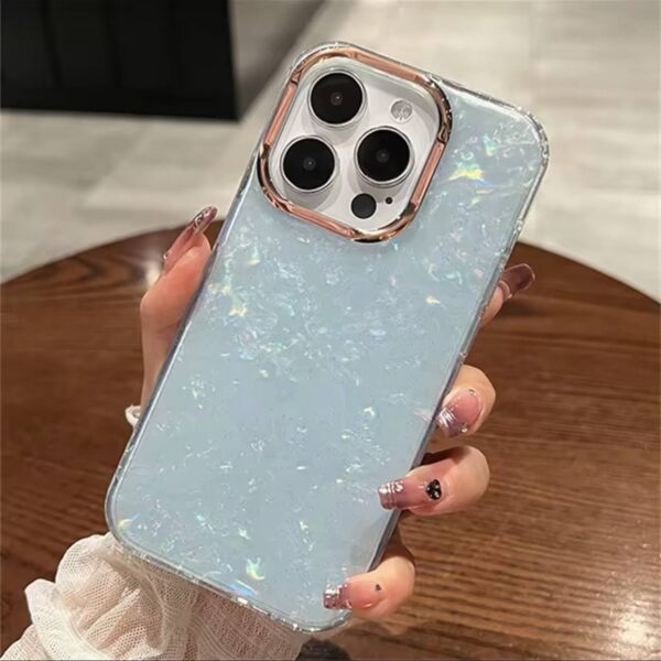 marble with holographic sparkles