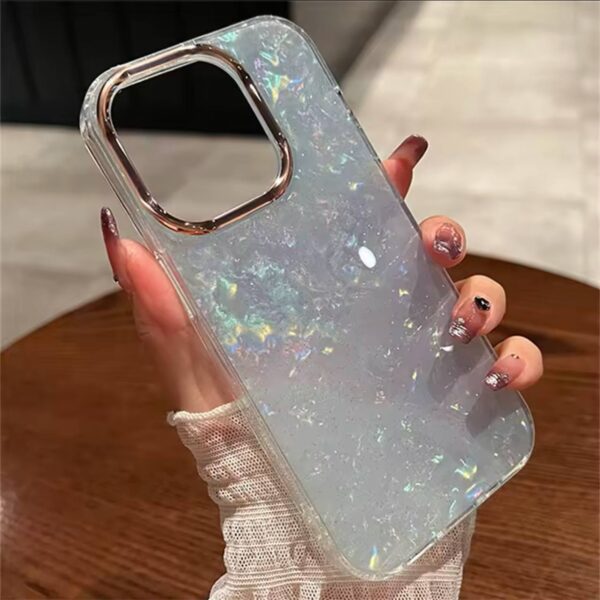 marble with holographic sparkles