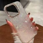marble with holographic sparkles