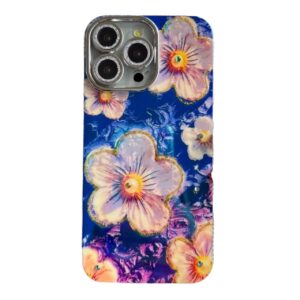 3D Flower case with lens glitter