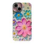 3D Flower case with lens glitter