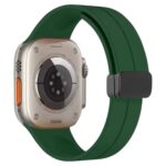 Solid Color Magnetic Buckle Silicone Watch Band For Apple Watch