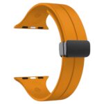 Solid Color Magnetic Buckle Silicone Watch Band For Apple Watch