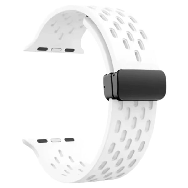 Magnetic silicone bands breathable hole compatible watch