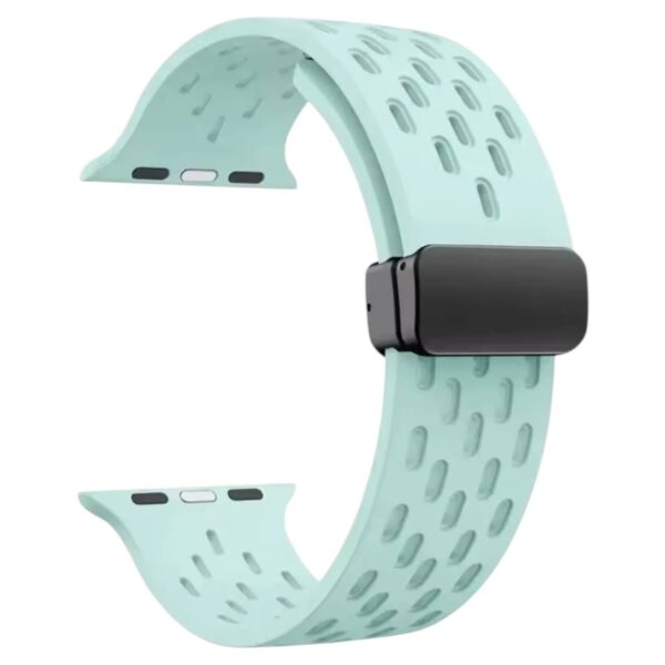 Magnetic silicone bands breathable hole compatible watch