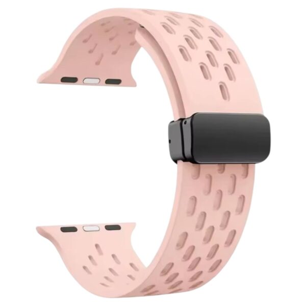 Magnetic silicone bands breathable hole compatible watch