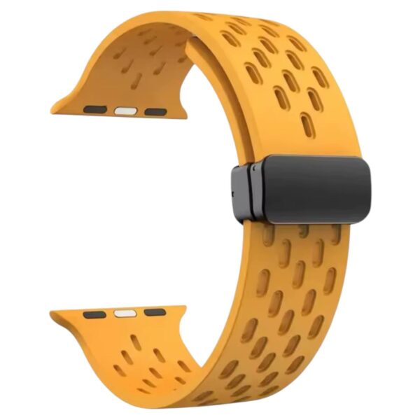Magnetic silicone bands breathable hole compatible watch