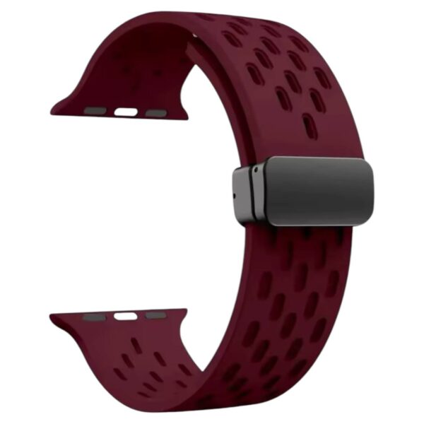 Magnetic silicone bands breathable hole compatible watch