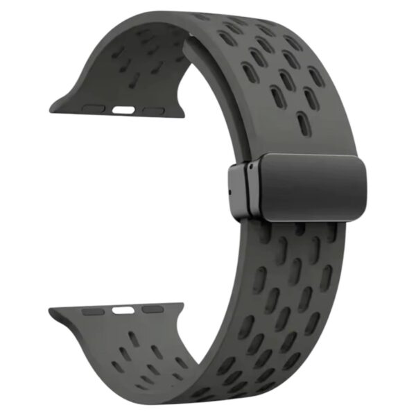 Magnetic silicone bands breathable hole compatible watch
