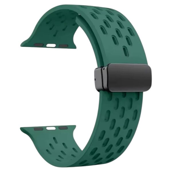 Magnetic silicone bands breathable hole compatible watch