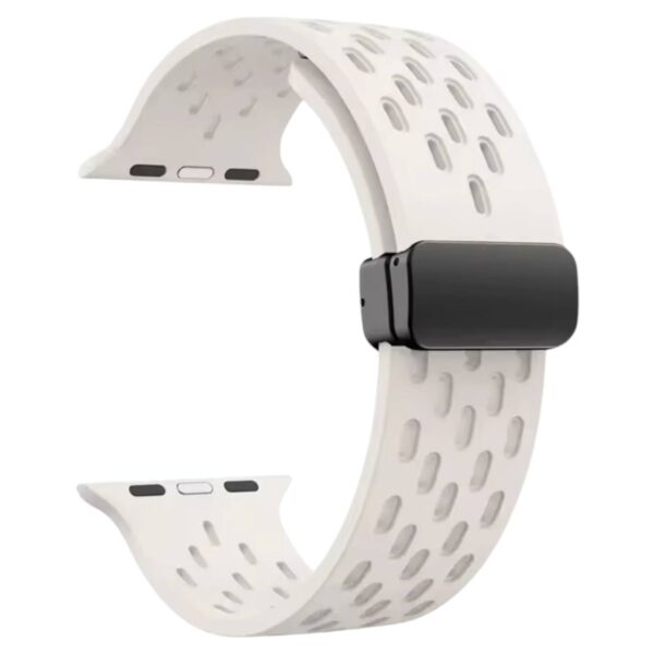 Magnetic silicone bands breathable hole compatible watch