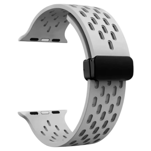 Magnetic silicone bands breathable hole compatible watch