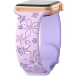 Floral Engraved Strap for Apple Watch