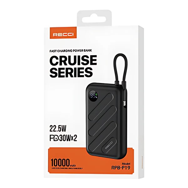 Recci Cruise Series Fast Charging Power Bank 10000mAh