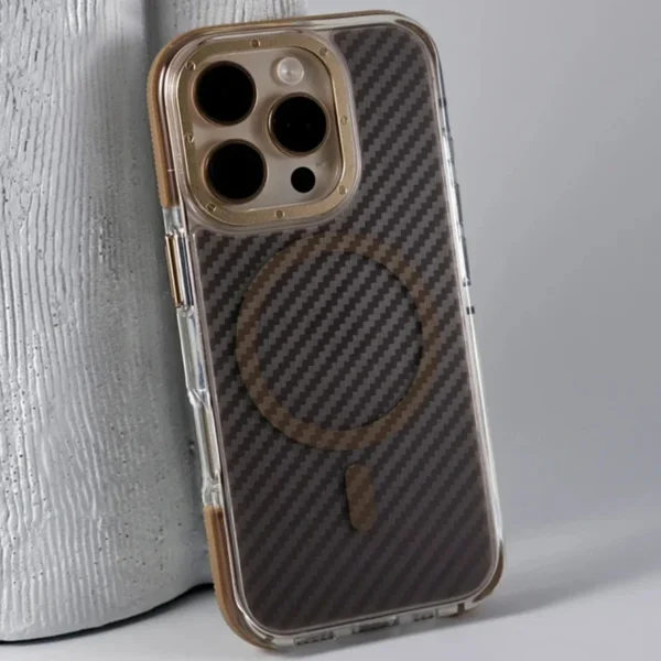 Matte Translucent Carbon Fiber Magsafe Case