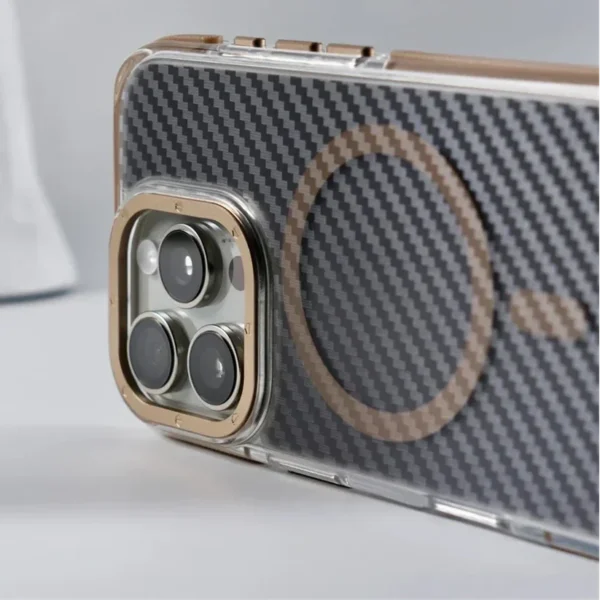 Matte Translucent Carbon Fiber Magsafe Case